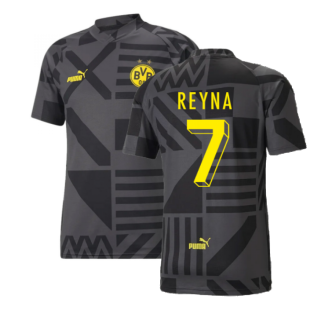 2022-2023 Borussia Dortmund Pre-Match Shirt (Black-Asphalt) (REYNA 7)