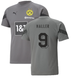 2022-2023 Borussia Dortmund Training Jersey (Smoked Pearl) (HALLER 9)