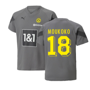 2022-2023 Borussia Dortmund Training Jersey (Smoked Pearl) - Kids (MOUKOKO 18)