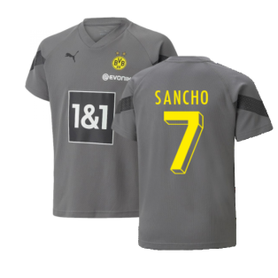 2022-2023 Borussia Dortmund Training Jersey (Smoked Pearl) - Kids (SANCHO 7)