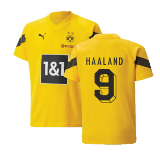 2022-2023 Borussia Dortmund Training Jersey (Yellow) - Kids (HAALAND 9)