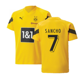 2022-2023 Borussia Dortmund Training Jersey (Yellow) - Kids (SANCHO 7)