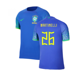 2022-2023 Brazil Away Dri-Fit ADV Vapor Shirt (Martinelli 26)