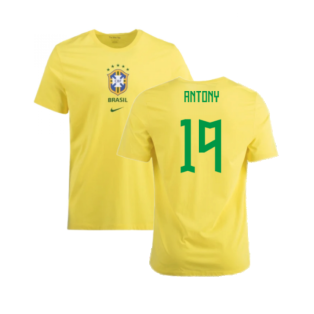 2022-2023 Brazil Crest Tee (Yellow) (Antony 19)