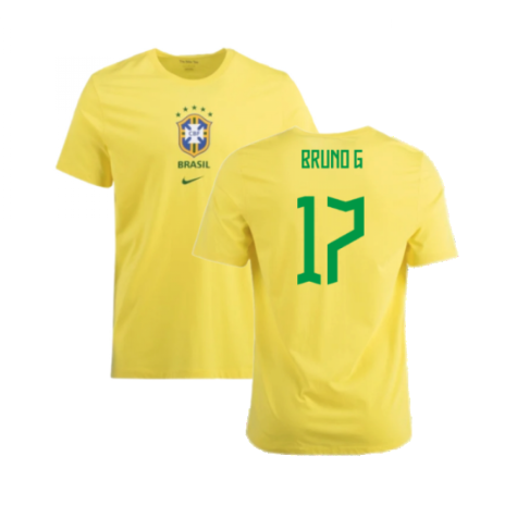 2022-2023 Brazil Crest Tee (Yellow) (Bruno G 17)