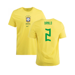 2022-2023 Brazil Crest Tee (Yellow) (Danilo 2)
