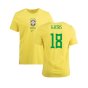 2022-2023 Brazil Crest Tee (Yellow) (G Jesus 18)