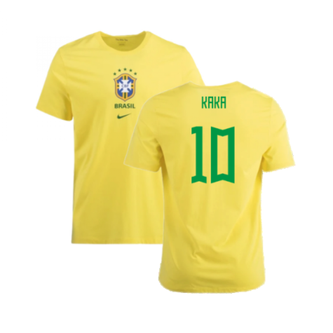 2022-2023 Brazil Crest Tee (Yellow) (Kaka 10)