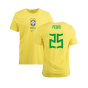 2022-2023 Brazil Crest Tee (Yellow) (Pedro 25)