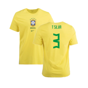 2022-2023 Brazil Crest Tee (Yellow) (T Silva 3)