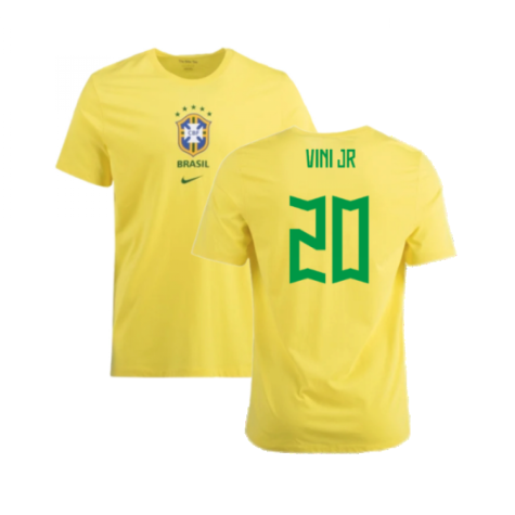 2022-2023 Brazil Crest Tee (Yellow) (Vini JR 20)