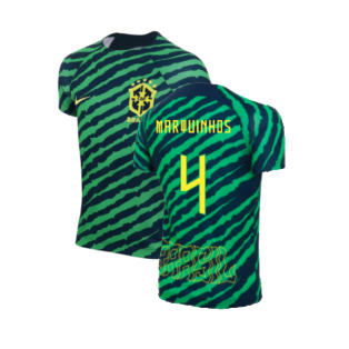 2022-2023 Brazil Dri-Fit Pre-Match Shirt (Kids) (Marquinhos 4)