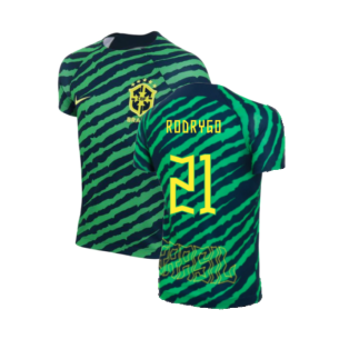2022-2023 Brazil Dri-Fit Pre-Match Shirt (Kids) (Rodrygo 21)
