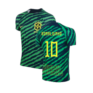 2022-2023 Brazil Dri-Fit Pre-Match Shirt (Kids) (Ronaldinho 10)