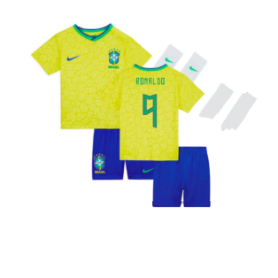 2022-2023 Brazil Home Infants Baby Kit (Ronaldo 9)