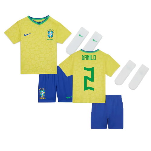 2022-2023 Brazil Home Little Boys Mini Kit (Danilo 2) 2022-2023 Brazil Home Little Boys Mini Kit (Danilo 2)