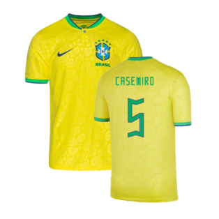 2022-2023 Brazil Home Shirt (Kids) (CASEMIRO 5)
