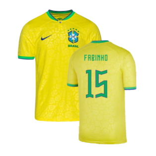2022-2023 Brazil Home Shirt (Kids) (FABINHO 15)