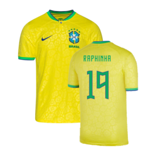 2022-2023 Brazil Home Shirt (Kids) (RAPHINHA 19)