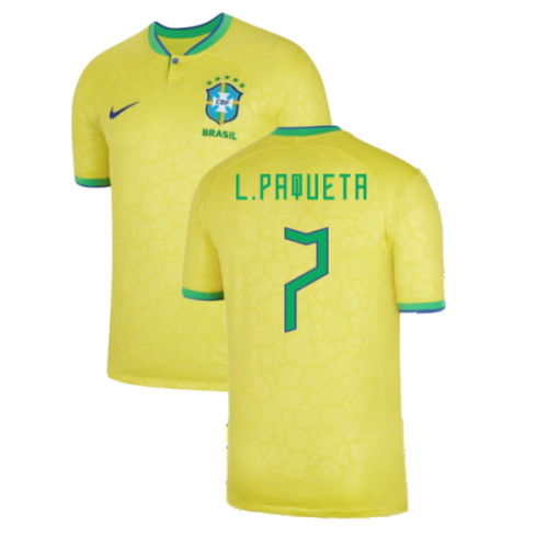 2022-2023 Brazil Home Shirt (L.PAQUETA 7) 2022-2023 Brazil Home Shirt (L.PAQUETA 7)