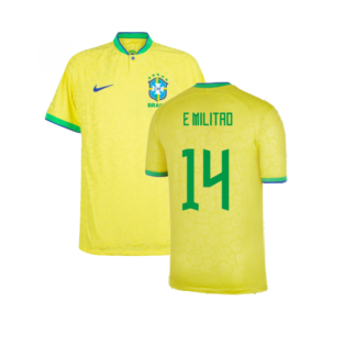 2022-2023 Brazil Home Vapor Shirt (E Militao 14)