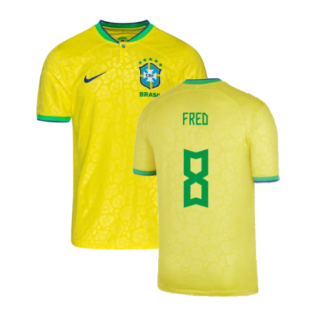2022-2023 Brazil Little Boys Home Shirt (Fred 8)