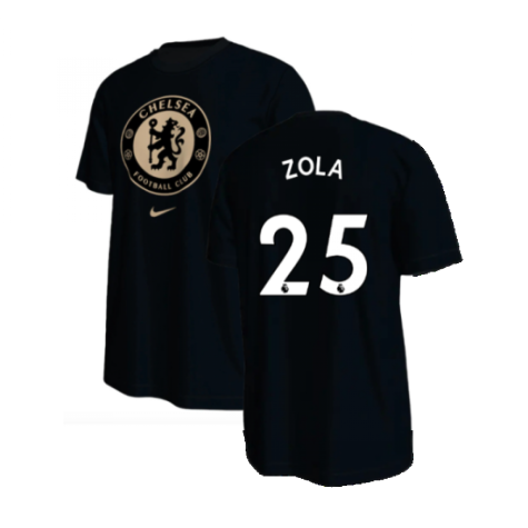 2022-2023 Chelsea Crest Tee (Black) (ZOLA 25)