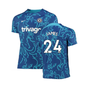 2022-2023 Chelsea Pre-Match Training Shirt (Blue) (JAMES 24)