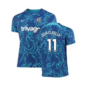 2022-2023 Chelsea Pre-Match Training Shirt (Blue) (JOAO FELIX 11)