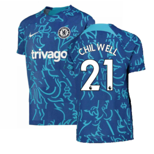 2022-2023 Chelsea Pre-Match Training Shirt (Blue) - Kids (CHILWELL 21)