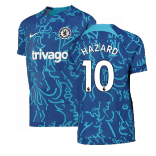 2022-2023 Chelsea Pre-Match Training Shirt (Blue) - Kids (HAZARD 10)