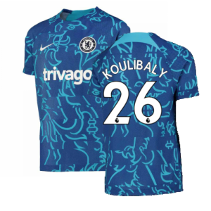 2022-2023 Chelsea Pre-Match Training Shirt (Blue) - Kids (KOULIBALY 26)
