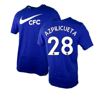 2022-2023 Chelsea Swoosh Tee (Blue) (AZPILICUETA 28)