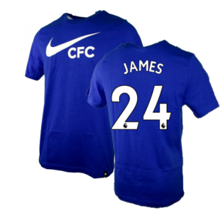 2022-2023 Chelsea Swoosh Tee (Blue) (JAMES 24)