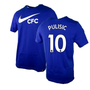 2022-2023 Chelsea Swoosh Tee (Blue) (PULISIC 10)