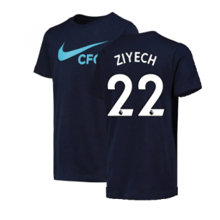 2022-2023 Chelsea Swoosh Tee (Navy) - Kids (ZIYECH 22)