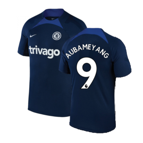 2022-2023 Chelsea Training Shirt (Navy) (AUBAMEYANG 9)