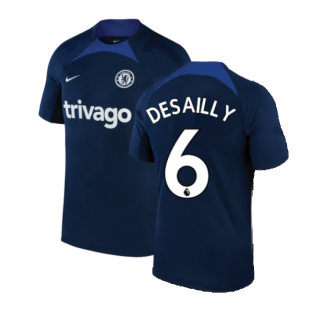 2022-2023 Chelsea Training Shirt (Navy) (DESAILLY 6)