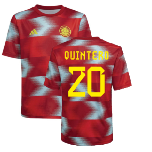 2022-2023 Colombia Pre-Match Shirt (Kids) (QUINTERO 20)
