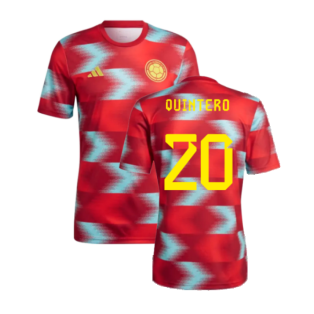 2022-2023 Colombia Pre-Match Shirt (Red) (QUINTERO 20)