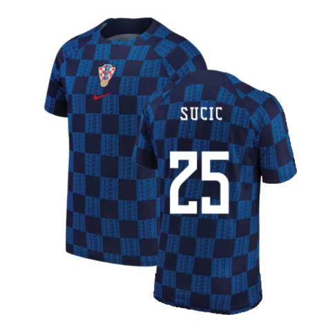 2022-2023 Croatia Pre-Match Training Shirt (Navy) (Sucic 25)