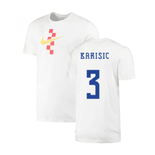 2022-2023 Croatia Swoosh T-Shirt - White (Kids) (Barisic 3)