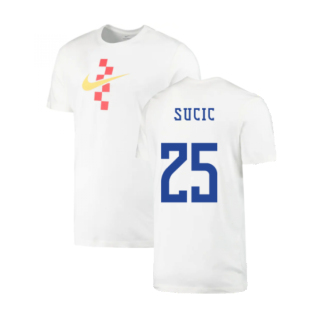 2022-2023 Croatia Swoosh T-Shirt - White (Kids) (Sucic 25)