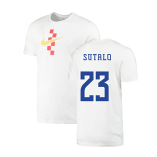 2022-2023 Croatia Swoosh T-Shirt - White (Kids) (Sutalo 23)