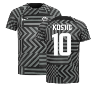 2022-2023 Eintracht Frankfurt Pre-Match Shirt (Black) (KOSTIC 10)