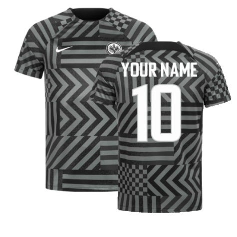 2022-2023 Eintracht Frankfurt Pre-Match Shirt (Black) (Your Name)