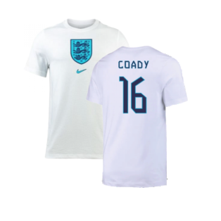 2022-2023 England Crest Tee (White) (Coady 16)
