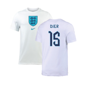 2022-2023 England Crest Tee (White) (Dier 15)
