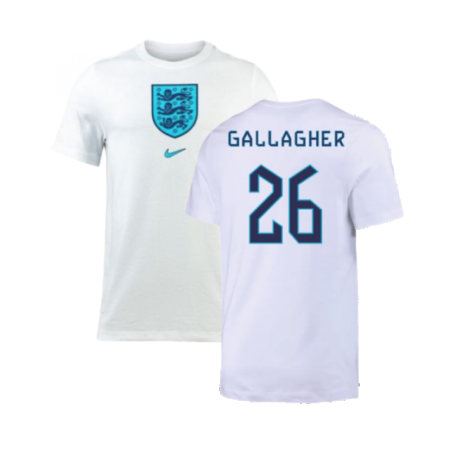 2022-2023 England Crest Tee (White) (Gallagher 26)