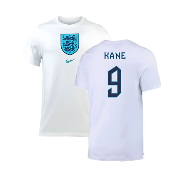 2022-2023 England Crest Tee (White) (Kane 9)